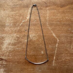 Retired James Avery hammered crescent changeable charm necklace 16 inches